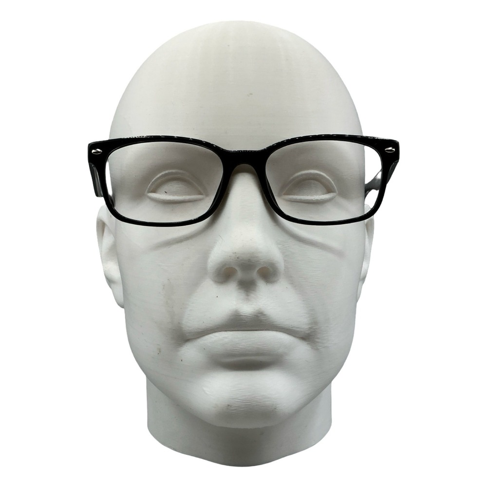 H M1033 Black Rectangular Eyeglasses Frames 53-18-145 Mens Womens New